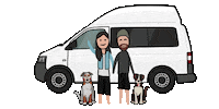 Dogs Camping Sticker by The Upcycling Camper