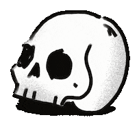 fabianwolfram halloween scary creepy skull Sticker