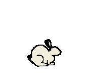 Hopping Bunny Rabbit Sticker by Genevieve Stokes