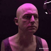 randycano trippy weird face rain GIF