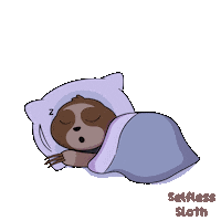 Sloth Sleeping Sticker by VeeFriends