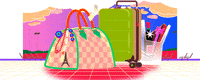 AlexDok art illustration travel wine GIF