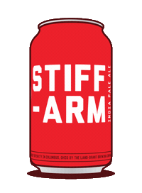 Stiff-Arm Sticker by Land-Grant Brewing Company