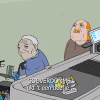 Aanenmatig man zen grappig animatie GIF