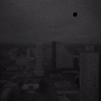 yulikamurakami black and white night moon lights GIF