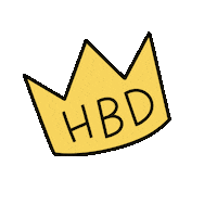 marykateletters happy birthday crown happybirthday Sticker