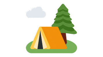 emojivid emoji camping emojivid places Sticker