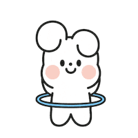 Puppy Hula Hoop Sticker