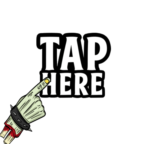 Cartoon Click Here Sticker