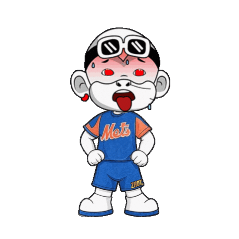 Nervous New York Mets Sticker by Zhot
