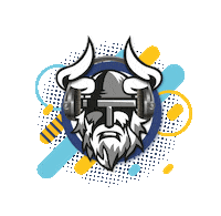 Viking Black Rickers Sticker by Black Rickers Baseball Softball Club