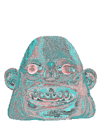 excited glitch STICKER by Colin Raff