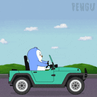 Travel Driving GIF by Pudgy Penguins