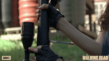 rosita espinosa gun GIF by The Walking Dead
