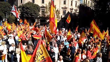 Thousands March for Spanish Unity in Barcelona