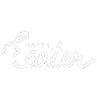 Lettering Easter Sticker