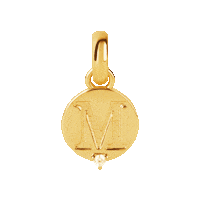 Gold M Sticker by Aleyole Jewelry