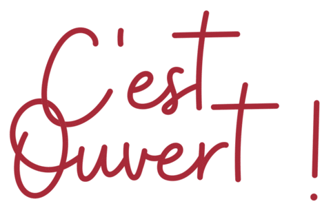 Its Open Ouvert Sticker by Céline Bonifacio