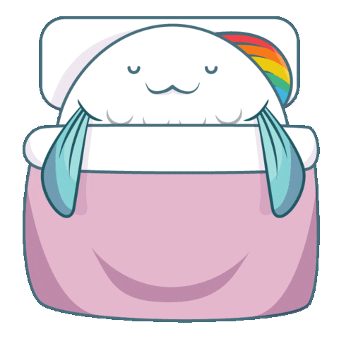 Sleepy Rainbow Sticker by Pridecommunity.co