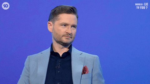 WouldILieToYouAU giphyupload yes nod sus GIF