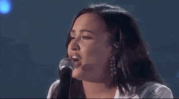 Demi Lovato Singing GIF by Recording Academy / GRAMMYs