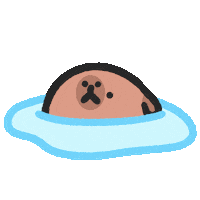 Capybara Goodbye Sticker by sansanplanet