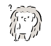 Confused Hedgehog Sticker