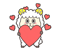 Mupolamb2021 love heart like tennis Sticker
