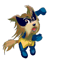 Dog Hero Sticker