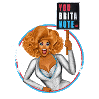 dragoutthevote vote drag drag queen brita filter Sticker