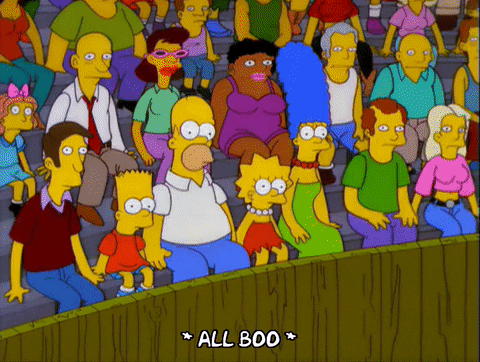 Booing Homer Simpson GIF