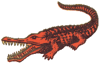 Tsungel angry red crocodile tsungel Sticker