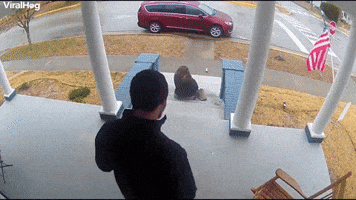 Husband Slips Down Steps After Teasing Wife for Fa