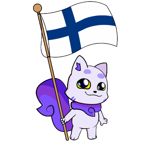 Flag Finland Sticker by Lucky Kat Studios
