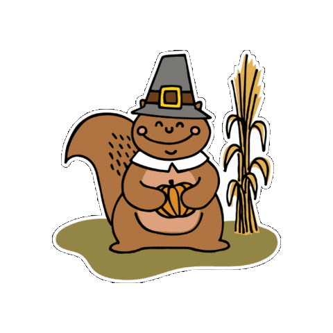 Thanksgiving Squirrel Sticker by University of Michigan Student Life