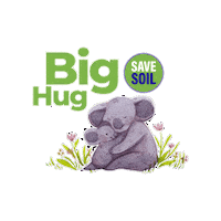 Hugging Love Sticker by Conscious Planet - Save Soil