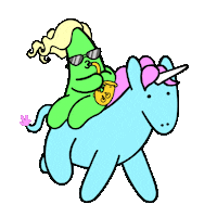 Galloping Best Friends Sticker by Danny Casale