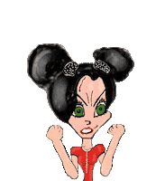 Angry Girl Sticker