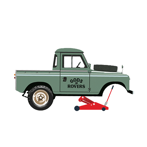 British Vintage Car Sticker by Gods and Rovers