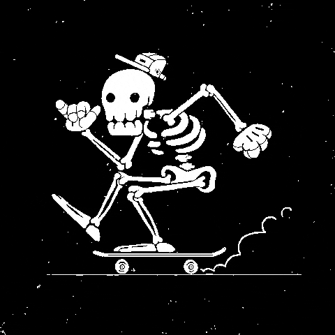 skate skull GIF