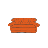 kahlnicorn friends serie couch sofa Sticker