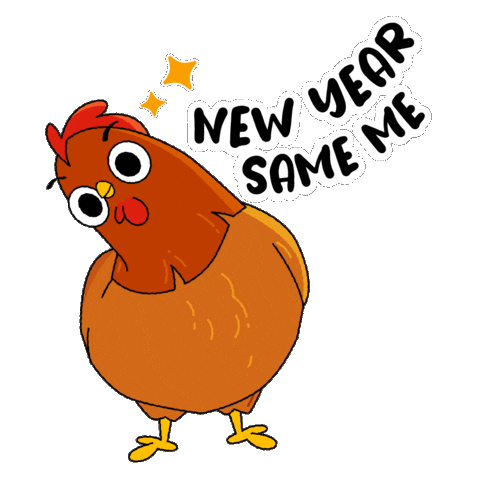 Christmas Chicken Sticker by Chew's Egg