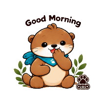 Good Morning Affection Sticker by Otto the Otter by GleeSpace
