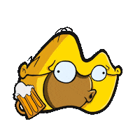 hugobohz beer simpsons graffiti cerveza Sticker