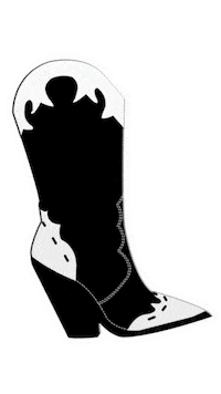 boutiquestories car coucou ou cowboy boots Sticker