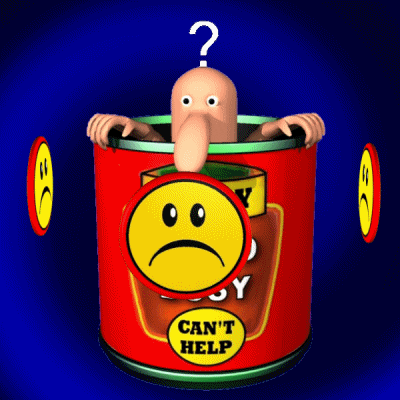 Sad Emoticon Concentrating GIF