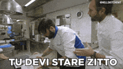 carlo cracco shut up GIF by Hell's Kitchen Italia
