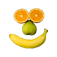 WeAreWellOne happy weird face orange Sticker
