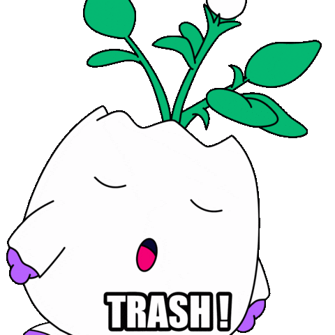 Unimpressed Trash Sticker by Magic Eden