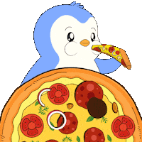 Hungry Pizza Sticker by Pudgy Penguins